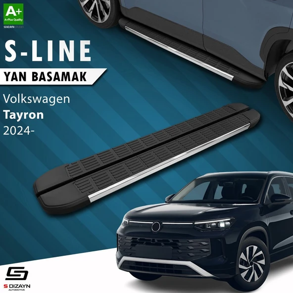 S-Dizayn Volkswagen Tayron 2 S-Line Krom Yan Basamak 193 Cm 2024 Üzeri A+ Kalite ürün görseli 1