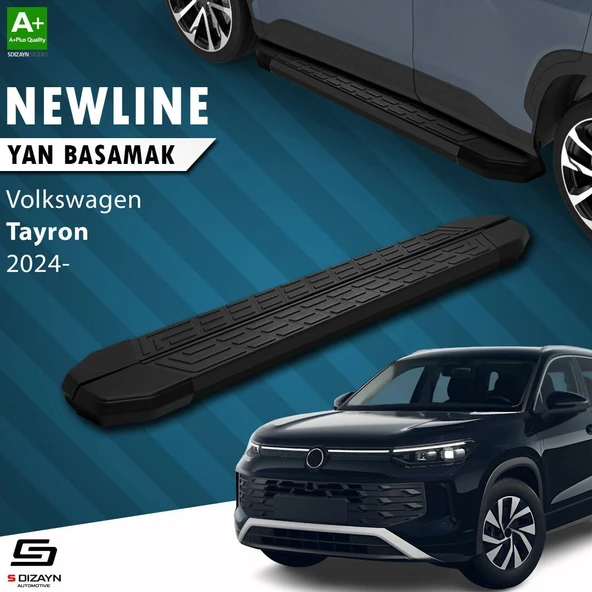 S-Dizayn Volkswagen Tayron 2 NewLine Siyah Yan Basamak 193 Cm 2024 Üzeri A+ Kalite ürün görseli 1