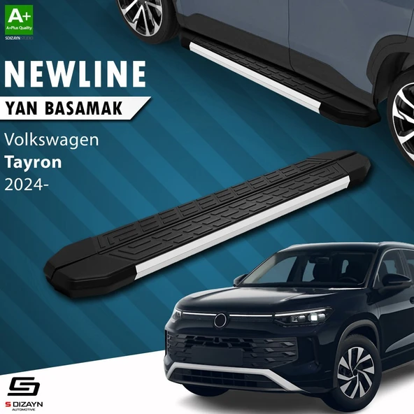 S-Dizayn Volkswagen Tayron 2 NewLine Aluminyum Yan Basamak 193 Cm 2024 Üzeri A+ Kalite ürün görseli 1