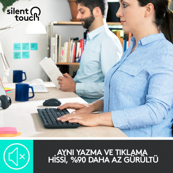 Logitech Mk295 Kablosuz Sessiz Siyah Klavye Mouse Seti 920-009804 - Resim 6