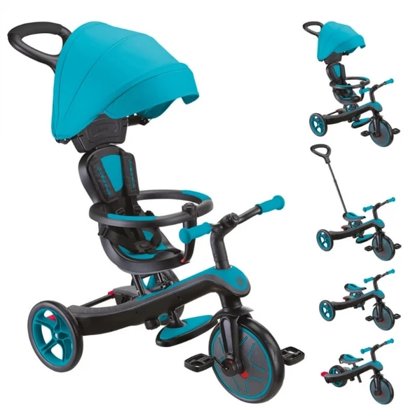 Globber Explorer 4in1 Trike Bisiklet Mavi - Resim 2