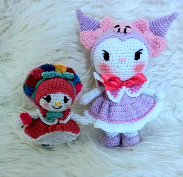 Kuromy ve Melodi Amigurumi Organik Oyuncak ürün görseli 1