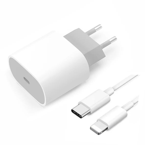 Teknonet TN-HCH11 20W PD 3000 mAh Lightning Kablolu Hızlı Şarj Aleti (Beyaz) ürün görseli 1