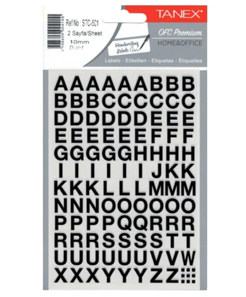 Tanex Harf Sticker 2 Sayfa Stc-501 - 4 paket ürün görseli 1