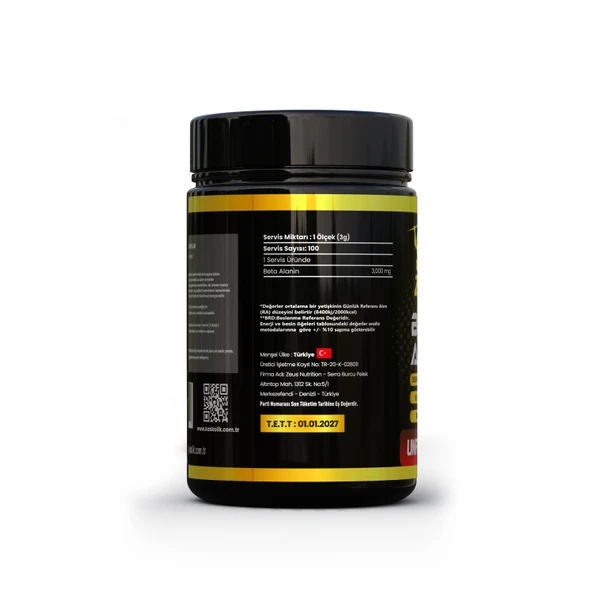 Zeus Nutrition Beta Alanine 300 Gr-Aromasız - Resim 4