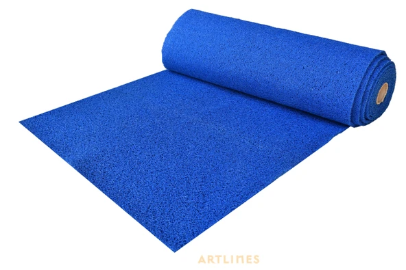 Kıvırcık Kapı Önü Dış Mekan Paspas / Kalınlık : 14 mm. / En : 1.20 M. - Boy : 1 Metre / Mavi ürün görseli 1