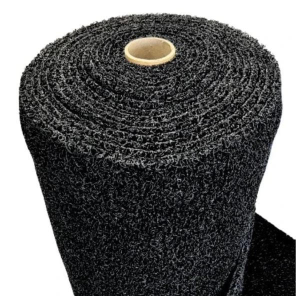 Kıvırcık Kapı Önü Dış Mekan Paspas / Kalınlık : 14 mm. / En : 1.20 M. - Boy : 1 Metre / Siyah ürün görseli 1