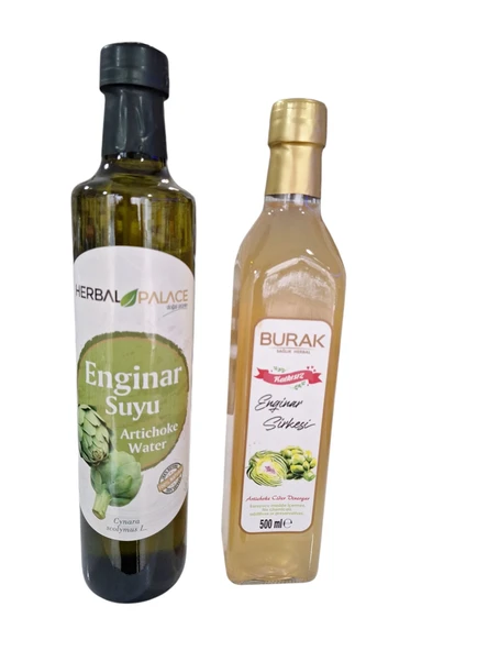 Herbal Palace enginar suyu 500 ml & enginar sirkesi 500 ml karaciğer dostu set ürün görseli 1