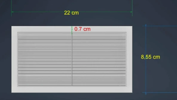 Kapı Altı Menfez Kapak 22X8,5   1 çift (2 adet) - Resim 5
