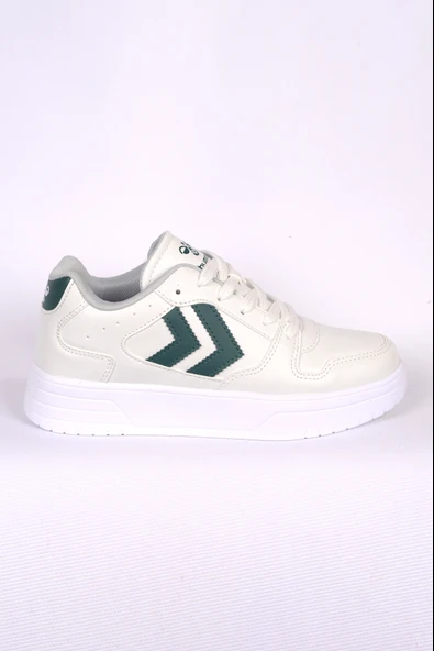 Hummel 900725-9208 HML KAYNO Bağcıklı Ortapedi Taban Deri Beyaz-Yeşil Kadın Spor Ayakkabı ürün görseli 1