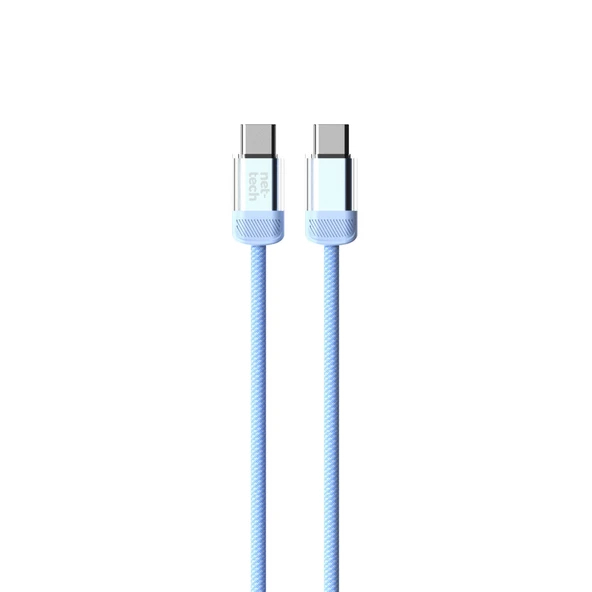 Nettech NT-DC47 60W Plastik 100 Cm Type-C To Type-C Şarj ve Data Kablosu (Mavi) ürün görseli 1