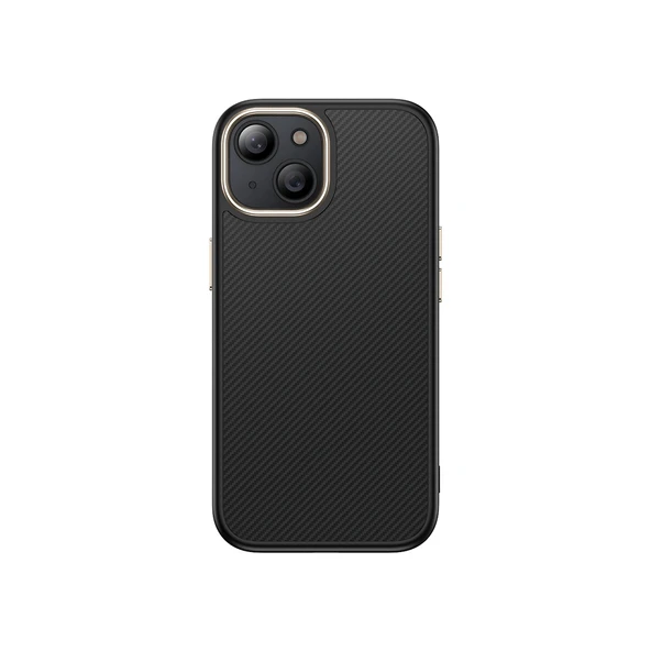 iPhone 15 Plus Kılıf Kablosuz Şarj Özellikli Karbon Fiber Görünümlü Antina Kapak ürün görseli 1