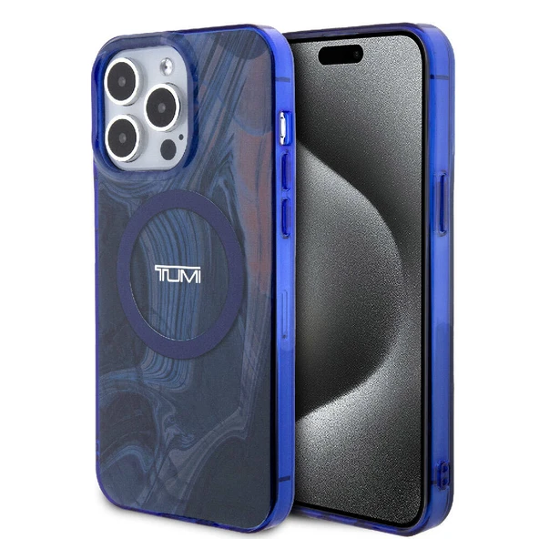 TUMI iPhone 15 Pro Kılıf TUMI Orjinal Lisanslı M-safe Şarj Özellikli PC TPU Çift Katmanlı Sıvı Baskılı Kapak ürün görseli 1