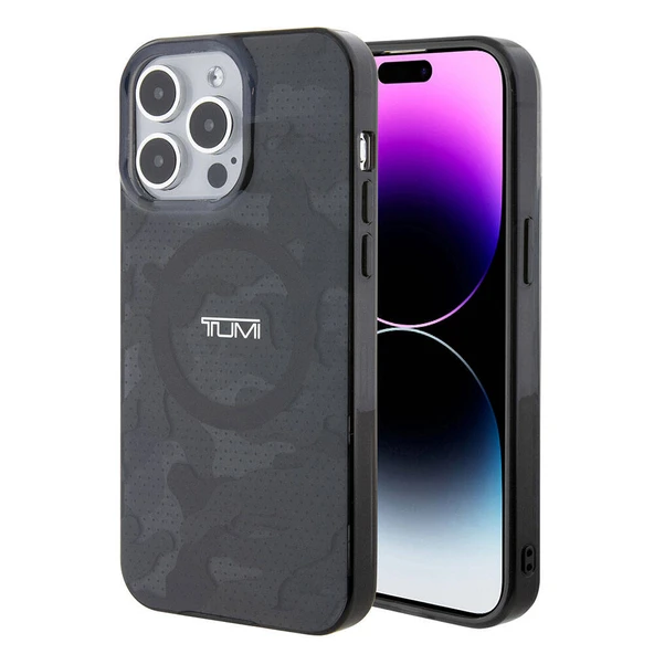 TUMI iPhone 15 Pro Kılıf TUMI Orjinal Lisanslı M-safe Şarj Özellikli PC TPU Çift Katmanlı Kamuflaj Desenli Kapak ürün görseli 1