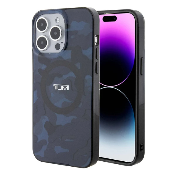 TUMI iPhone 15 Pro Max Kılıf TUMI Orjinal Lisanslı M-safe Şarj Özellikli PC TPU Çift Katmanlı Kamuflaj Desenli Kapak ürün görseli 1