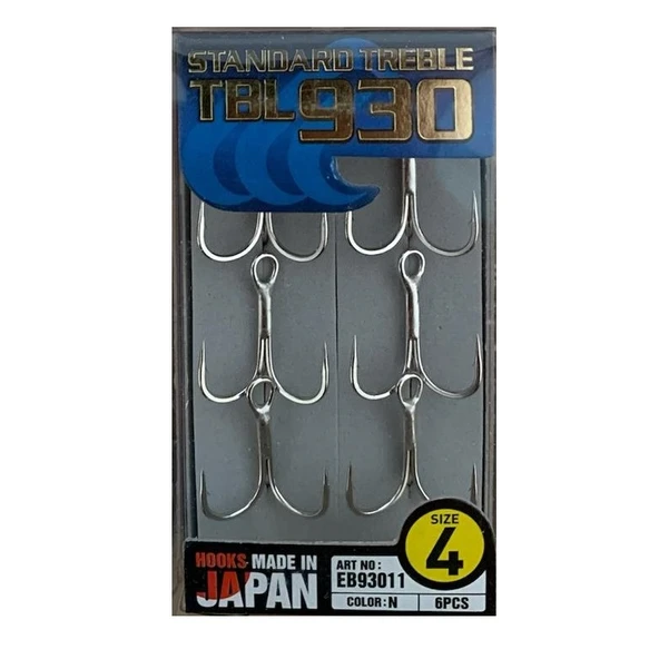 Hayabusa TBL 930 Premium Nikel No:4 Üçlü İğne 6'lı Paket ürün görseli 1
