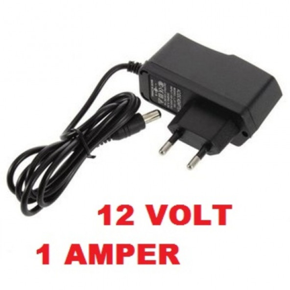 12V 1AMPER ADAPTÖR- 12 VOLT 1 A LED - MODEM - MİNİ UYDU ADAPTÖRÜ SLİM ADAPTÖR ürün görseli 1
