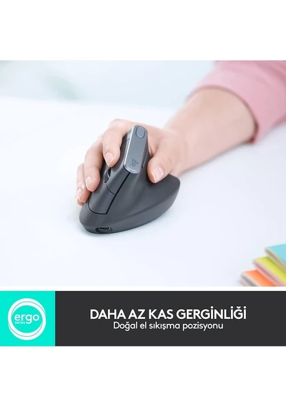 Logitech MX Vertical Advanced Ergonomic Mouse - Resim 4