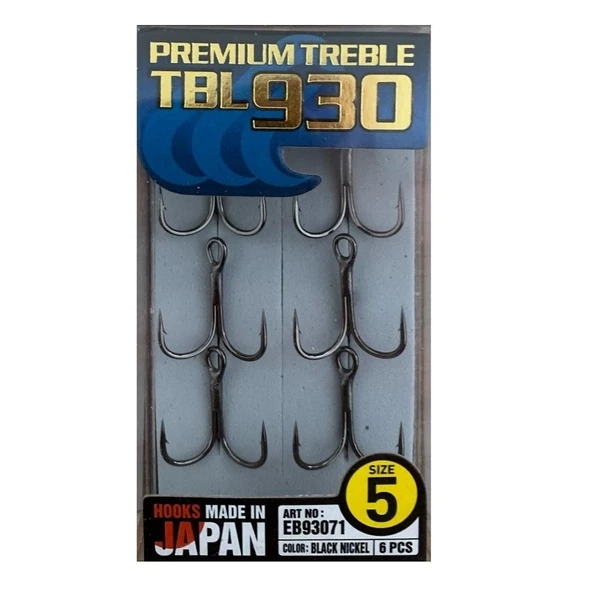 Hayabusa TBL 930 Premium Black Nikel No:5 Üçlü İğne 6'lı Paket ürün görseli 1