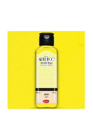 Artdeco Akrilik Boya 140ml Sarı 3601 ürün görseli 1