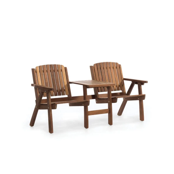 ReHome Matrix İroko Adirondack Sehpalı İkili Koltuk ürün görseli 1