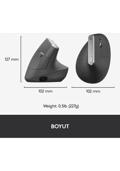Logitech MX Vertical Advanced Ergonomic Mouse - Resim 12