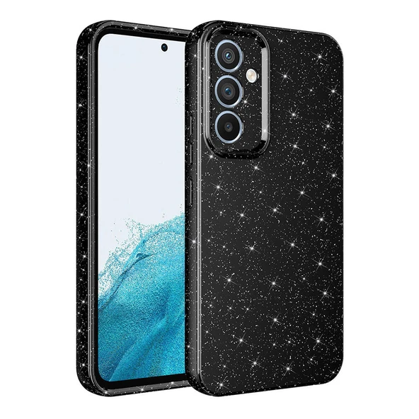 Galaxy A05S Kılıf Kamera Korumalı Simli Parıltılı Lüks Silikon ürün görseli 1