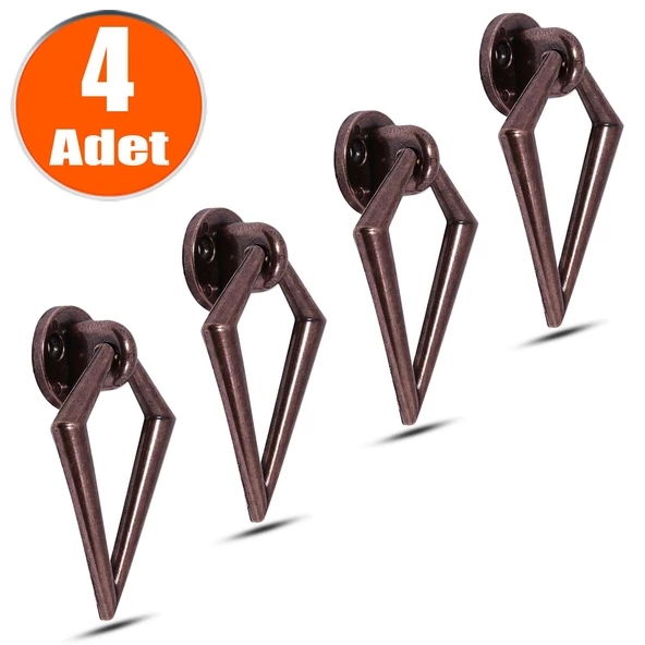 Sarkaç Metal Eskitme Antik Halka (4 ADET) Mobilya Mutfak Çekmece Dolap Dolabı Kulpu Kulbu Kulpları ürün görseli 1