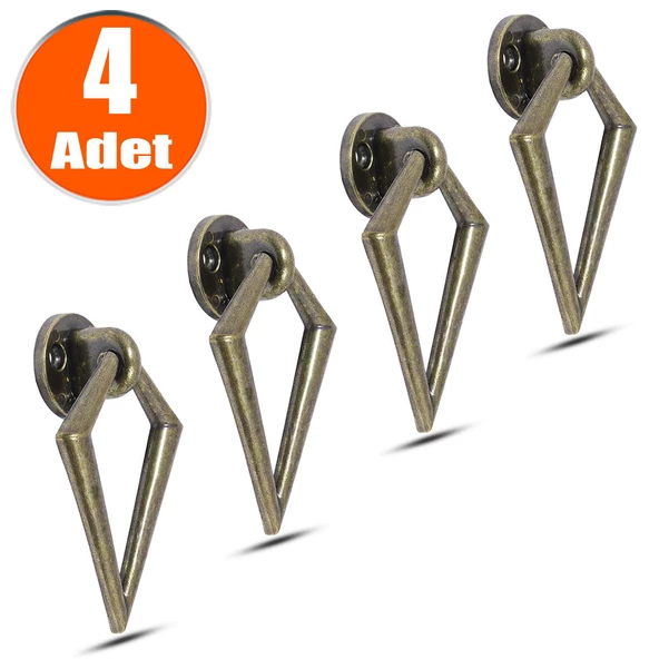 Sarkaç Metal Eskitme Antik Halka (4 ADET) Mobilya Mutfak Çekmece Dolap Dolabı Kulpu Kulbu Kulpları ürün görseli 1