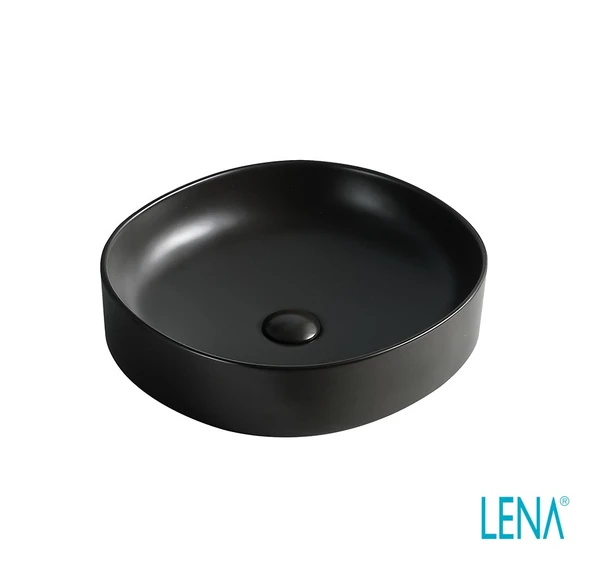 LENA TEZGAHÜSTÜ LAVABO EY-4711MS MAT SİYAH ürün görseli 1