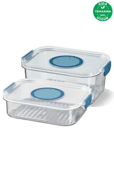 Seoul Buzdolabı Ürün Saklama Kabı 2'li Set 1200-2000 Ml. ürün görseli 1