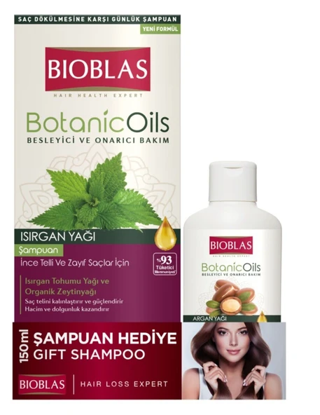 BIOBLAS ŞAMPUAN 360ML SET ISIRGAN+150ML ŞAMPUAN ARGAN YAĞLI ürün görseli 1