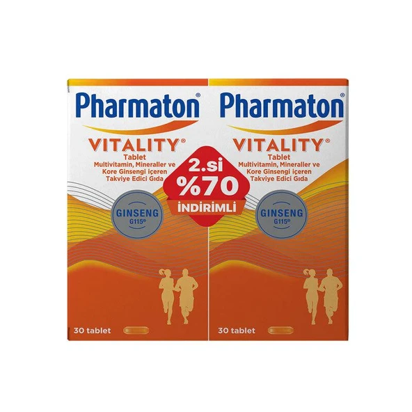 Pharmaton Vitality 30 Tablet x 2 Adet ürün görseli 1