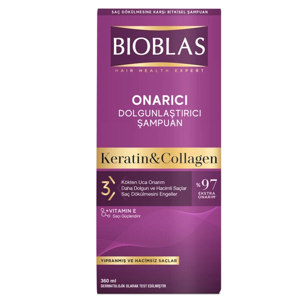 Bioblas Keratin & Kolajen Onarıcı Dolgunlaştırıcı Saç Bakım Yağı 100 ml İnce Yıpranmış Saçlar ürün görseli 1