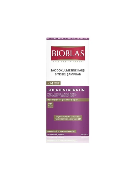 Bioblas Collagen Keratin Şampuan 360 ml ürün görseli 1