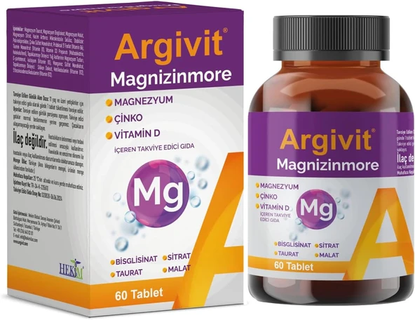 Argivit Magnizinmore 60 Tablet ürün görseli 1