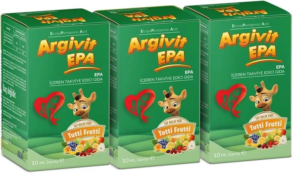 Argivit Epa Damla Balık Yağı 10 ml 3lü ürün görseli 1