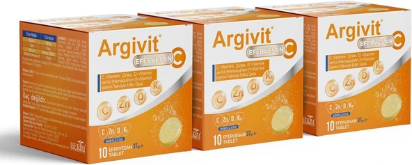 Argivit Efervesan C Vitamini 10 Tablet 3 Adet ürün görseli 1