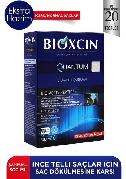 Bioxcin Quantum Kuru ve Normal Saçlar 300 ml Şampuan ürün görseli 1