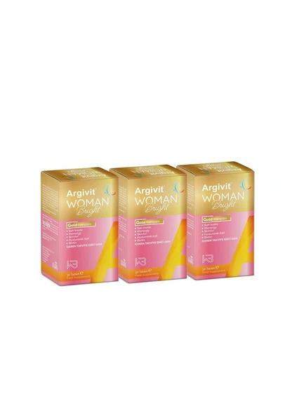 Argivit Woman Bright 30 Tablet 3'lü ürün görseli 1