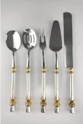 Royking Leydi 5 Parça Servis Seti Gümüş Eym 020 ürün görseli 1