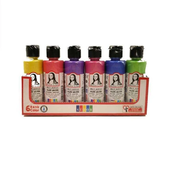 SUDOR AKRILIK BOYA 6x70 ML MULTI INCI SET SD1006I ürün görseli 1