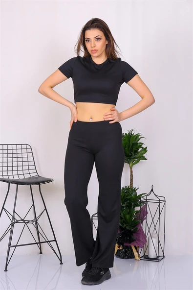 Dipmoda kadın yeni sezon crop ikili takım KCH002 ürün görseli 1