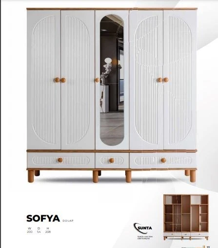 SOFYA 5 KAPILI DOLAP ürün görseli 1