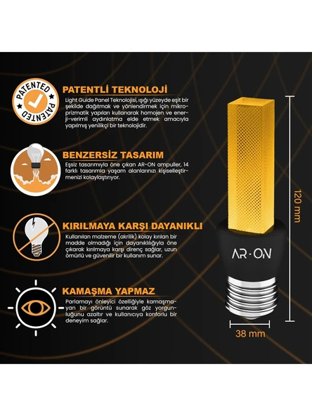 AR-ON Yeni Nesil LED Ampul MOD1002-14-2700 - Resim 3
