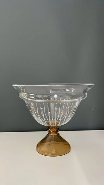 DECORIUM BONCUKLU AYAKLI AMBER KASE ürün görseli 1