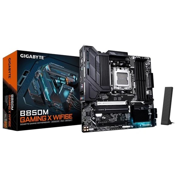 GIGABYTE B850M GAMING X WIFI6E DDR5 HDMI DP PCIE 5.0 AM5 mATX ürün görseli 1