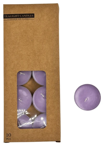 10 Gr Kokulu Tealight Mum Lila 10 Adet ürün görseli 1