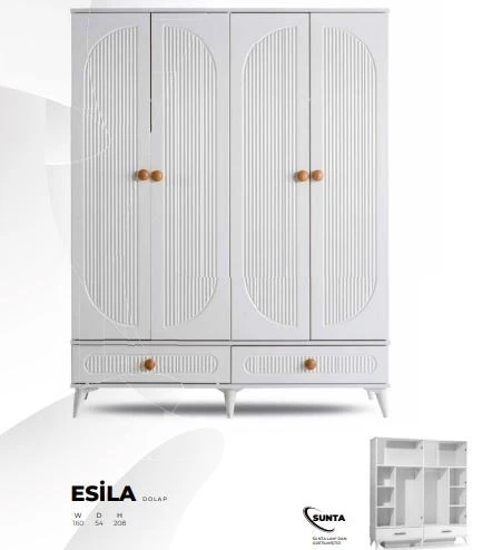 ESİLA 4 KAPAKLI DOLAP ürün görseli 1
