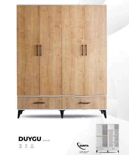 DUYGU 4 KAPAKLI DOLAP ürün görseli 1